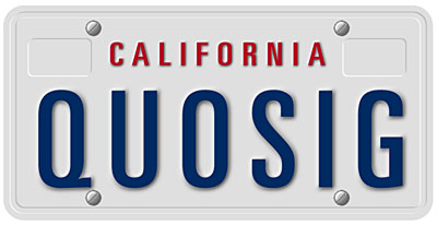 Quosig License Plate